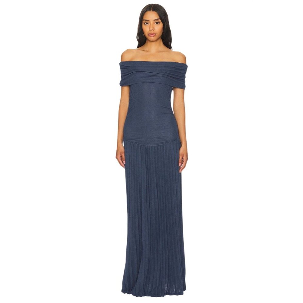 LIONESS Field Of Dreams Dress in Navy Small New Womens Maxi Gown